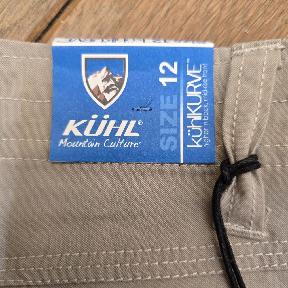KUHL Kurve Women's 12 Splash 11" Shorts Khaki Stretch Outdoor Hiking - Picture 10 of 16